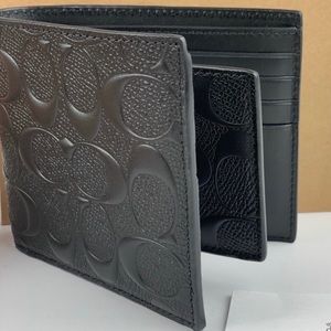 NWT Coach Men’s 3-in-1 Wallet Leather Black